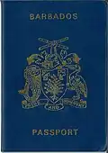 Barbadian passport as issued in the 1990s.