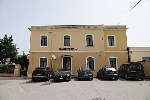 Rectangular two-story building with flat roof