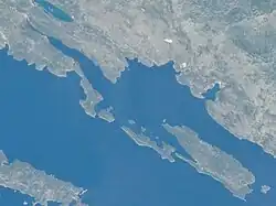 Aerial photographs of Pelješac and surrounding islands