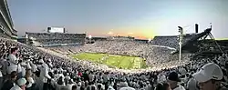 Beaver Stadium fills up during pregame warmups prior to the annual game vs Ohio State in 2018.