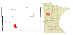 Location of Detroit Lakes, Minnesota
