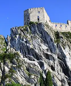 Beckov Castle, Slovakia, perched on a limestone klippe