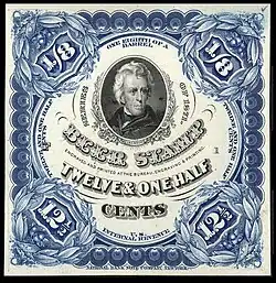 Beer revenue stamp proof single, 1871