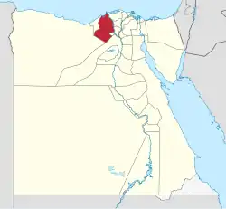 Beheira Governorate on the map of Egypt