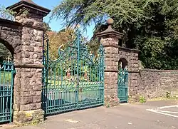Belle Vue Park gates, Cardiff Road, Newport