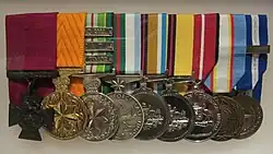Ben Roberts-Smith's medals on display at the Australian War Memorial in December 2011