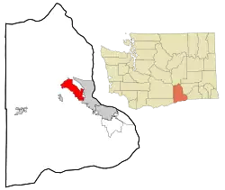 Location of West Richland, Washington