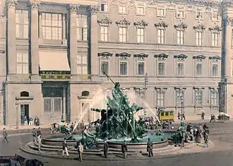 Schloßplatz with Neptunbrunnen and Berlin Palace, ca. 1900