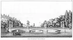Castle bridge on a drawing by Karl Friedrich Schinkel from the Collection of Architectural designs
