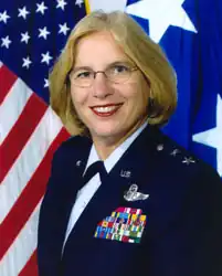 Portrait of woman in US Air Force uniform