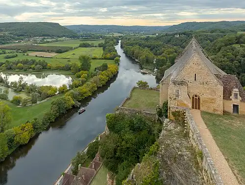 View of river Dordogne from the castle