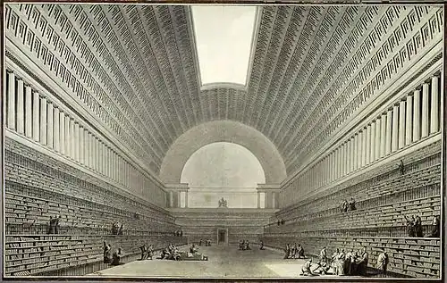 Project for the Royal Library by Etienne-Louis Boullée (1785)