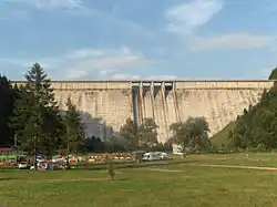 Bicaz Dam, 127 meters high, built between 1950 and 1960 on the Bistrița River