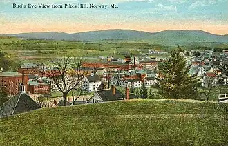 Bird's-eye view from Pikes Hill c. 1912