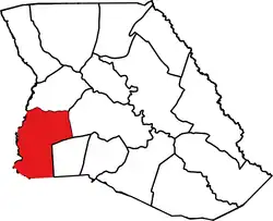 Location of Bladenboro Township within Bladen County