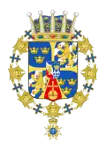 Sigvard's arms as Prince of Sweden and Duke of Uppland