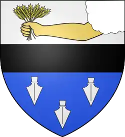 Arms of Marguerite Anspach, owner after the death of her husband Jules van Dievoet