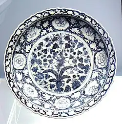 Blue and white plate, Jingdezhen, Yuan dynasty (1271–1368)