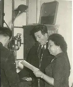Božena Weleková, Miloš Kirschner, and František Flajšhans, 1958