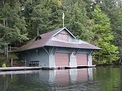 Boat house on Spitfire Lake