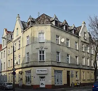 View from street intersection