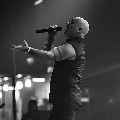 Bon Harris from Nitzer Ebb concert in November 2021, Baltimore, MD