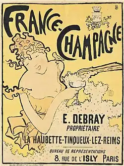 Poster for France-Champagne by Pierre Bonnard (1891), which made him known outside the art world