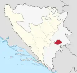 Location of the Bosnian-Podrinje Canton Goražde