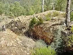 Remnant of Trench at 'Point 171' facing towards 'Point 226'