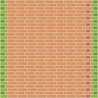 A raking stretcher bond