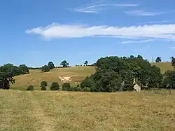 Hollow cottages, typical terrain for the parish