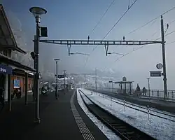 View from platform 1 towards the east.
