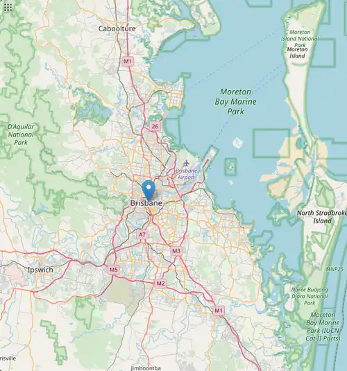 Location of participating clubs from Brisbane