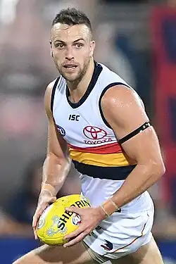 Brodie Smith playing for Adelaide in 2019