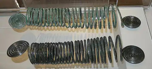 Bronze spiral armbands, Urnfield culture