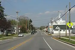 Looking east in Brownsville on Wisconsin Highway 49