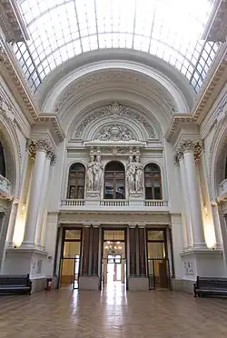 Interior pediment with caryatids by Auguste Rodin and Antoine van Rasbourg&nbsp;[nl]