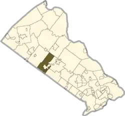 Location of New Britain Township in Bucks County