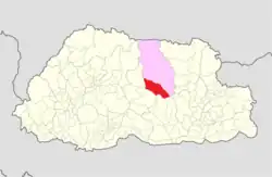 Location of Chhume Gewog within Bumthang