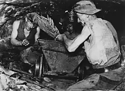 treatment of loose rock and ore, Mansfeld copper slate mine, 1952