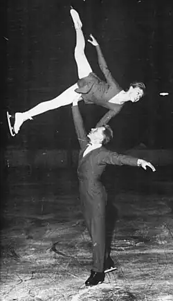 Ludmilla Belousova and Oleg Protopopov at the 1963 exhibition gala in Karl-Marx-Stadt