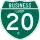 Business Interstate 20-D marker