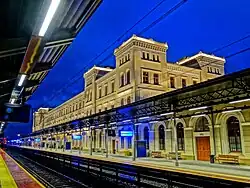 Historic main railway station in Bydgoszcz