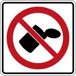 No littering - road sign in Canada