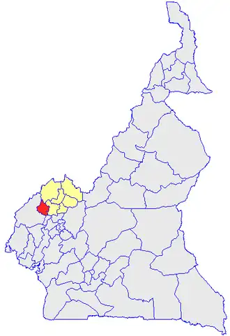 Department location in Cameroon
