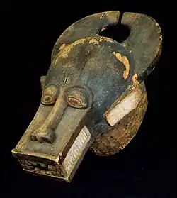 Wooden mask of a forest god.