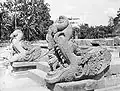 Makara sculptures at the Candi Kalasan Temple, Indonesia