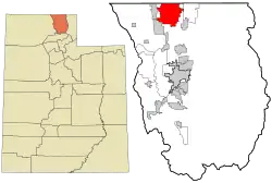 Location in Cache County and the state of Utah