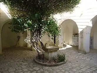 Islamic sundial in the museum courtyard