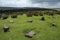 Stone circle on Delf Hill